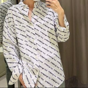 H&M x The Simpsons cotton button up shirt Sz XL NWT